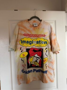Online Ceramics “Imagination” Tie-Dye Tee - Orange/Yellow